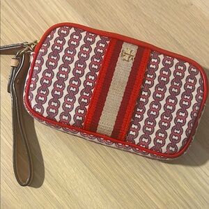 Tory Burch Gemini Link Canvas Wristlet